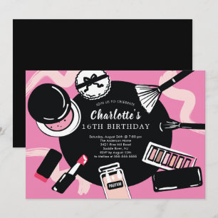 Maquillage Anniversaire Fête Invitation
