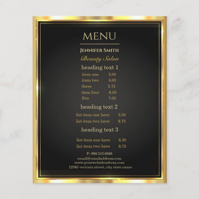 Maquillage Artiste Black Gold flyer (Devant)