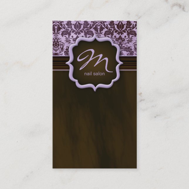 Maquillage Artiste Carte de visite Damask Purple B (Devant)