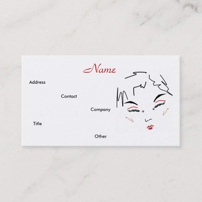 Maquillage Artiste Carte de visite tendance (Devant)