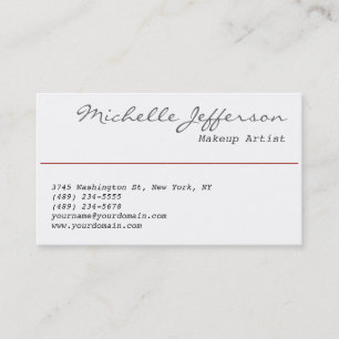 Maquillage Artiste Script Carte de visite de charm