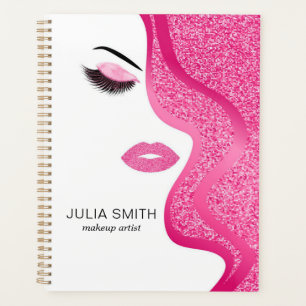 Maquillage avec effet parties scintillant rose cla