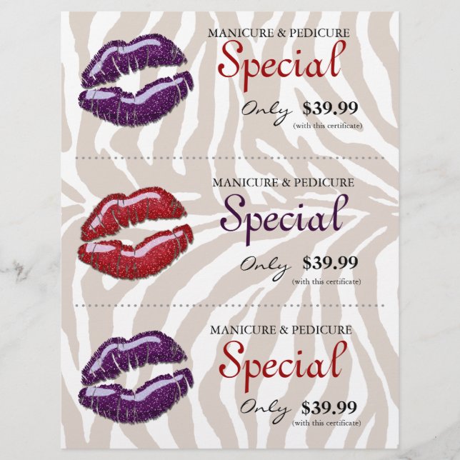 Maquillage Beauté Flyer Lèvres rouges brillantes Z (Devant)