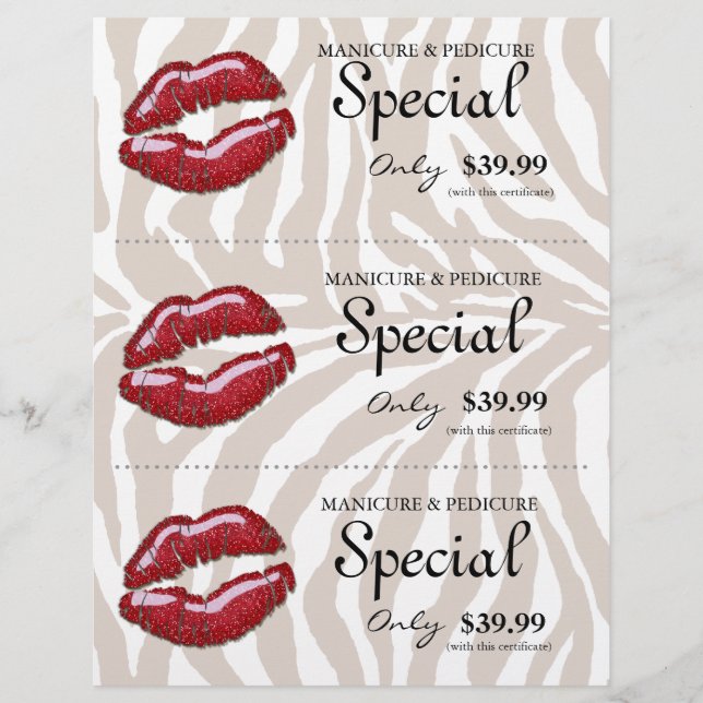 Maquillage Beauté Flyer Lèvres rouges brillantes Z (Devant)