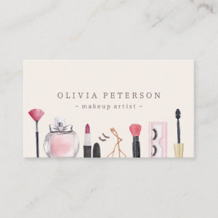 Maquillage, Carte de visite aquarelle