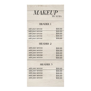 Maquillage en bois rustique Artiste Liste de prix