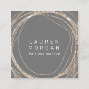 maquillage moderne faux or tourbillon carré Carte