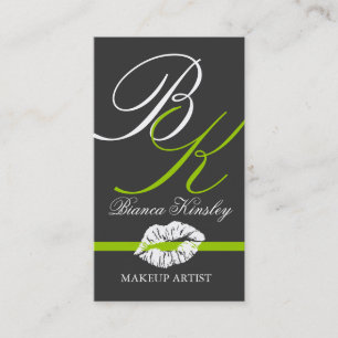 Maquilleur de cartes de visite de monogrammes