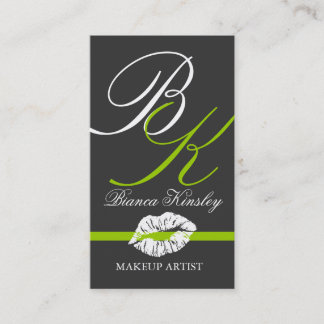 Maquilleur de cartes de visite de monogrammes