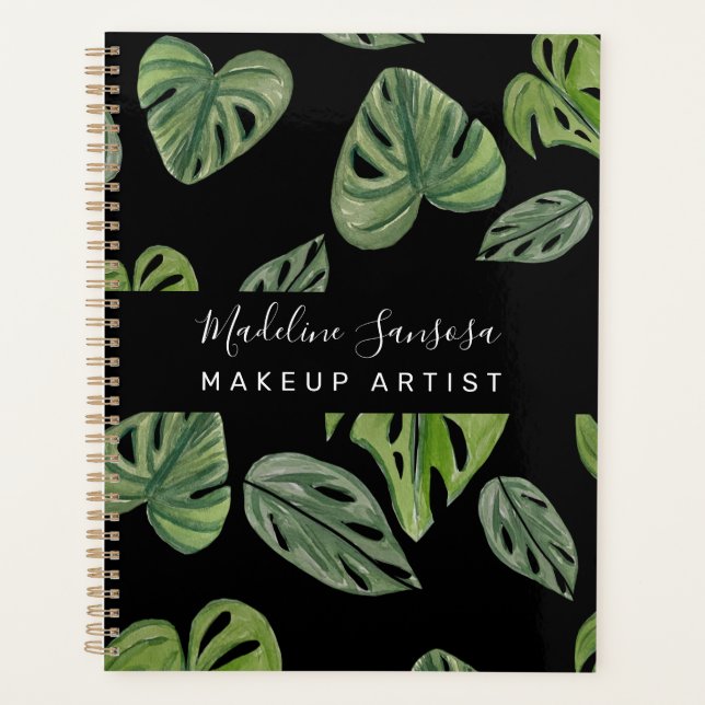 Maquilleuse Jungle Verdure Aquarelle Monstera (Devant)