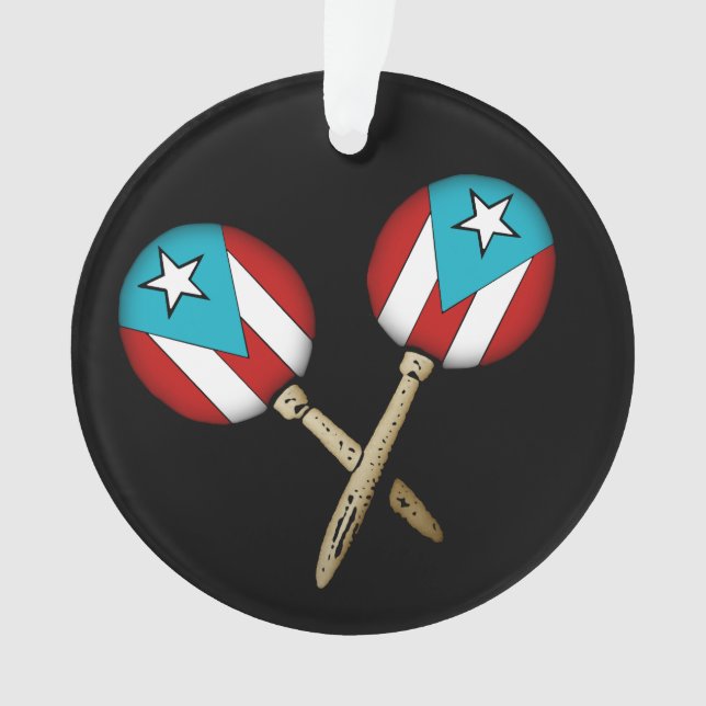 Maracas du drapeau Porto Rico (devant)