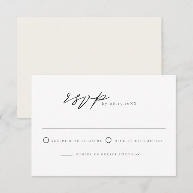 MARAH Classic Élégant Moderne Minimale Carte Posta (Devant / Derrière)