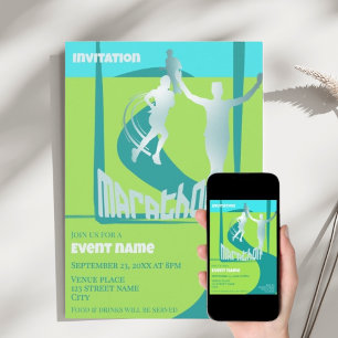 Marathon coureurs fête l'événement Invitation