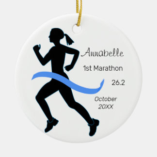 Marathon de la femme - Ornement bleu