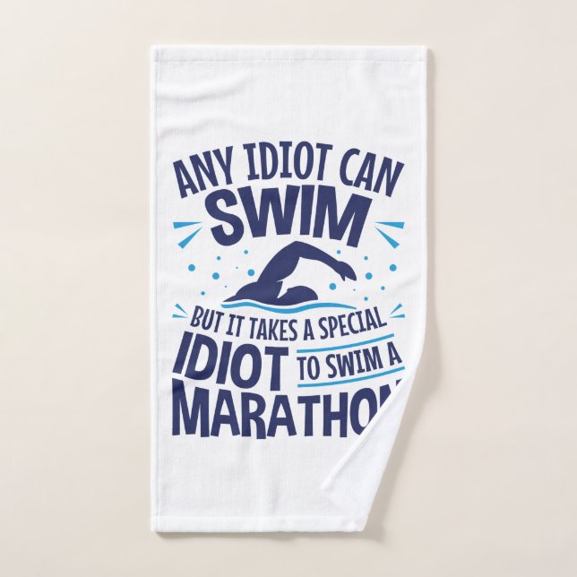 Marathon de natation en eau libre Citation drôle (Serviette à main)
