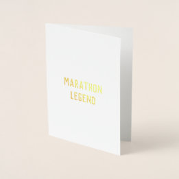 Marathon Legend félicitations bonne carte de chanc