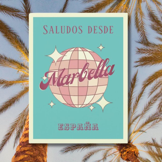 Marbella Espagne España Retro Carte postale Vintag (Créateur téléchargé)