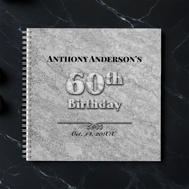 Marble 60e anniversaire de la fête Livre d'invités (Créateur téléchargé)