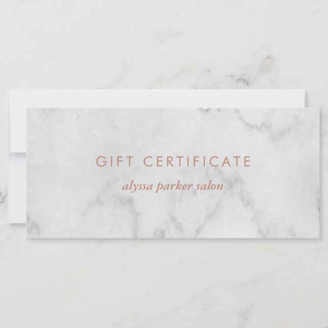 Marble Look Certificat cadeau (Devant)