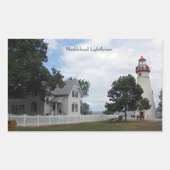 Marblehead Lighthouse & keepershouse autocollant (Devant)