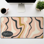 Marbre Abstrait rétro moderne Swirl rose or noir<br><div class="desc">Laissez-vous tenter par une danse des couleurs grâce à notre Motif moderne rétro Abstrait en marbre liquide. Evoquant la fluidité dynamique des surfaces marbrées et l'esthétique charmante du design rétro-moderne, ce motif est un régal pour les yeux. Une symphonie de couleurs vibrantes tourbillonne et coule dans des mouvements comme des...</div>