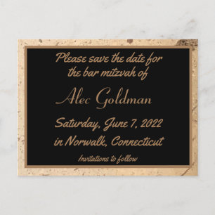 Marbre beige Enregistrer la carte postale Date