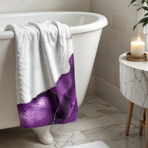 Marbre blanc Agate violet Parties scintillant en a