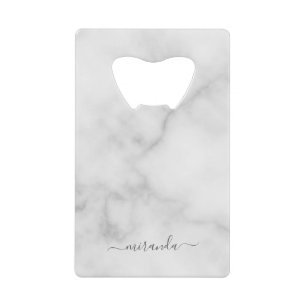 Marbre blanc de nom personnalisé de script modern