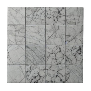 Marbre blanc gris carrés céramique carreaux