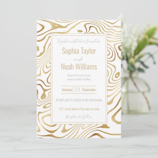 Marbre blanc moderne Abstrait (Debout devant)