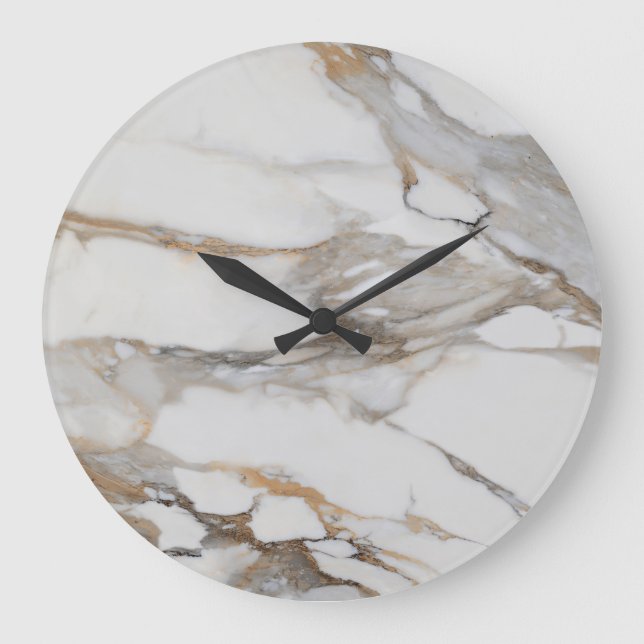 Marbre blanc Motif horloge murale (Recto)