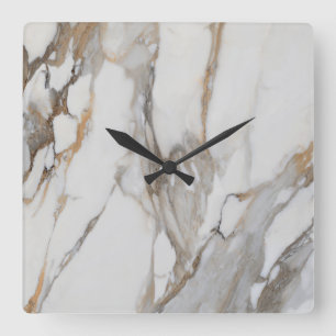 Marbre blanc Motif horloge murale moderne