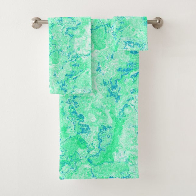 Marbre bleu et vert abstrait (En situation)