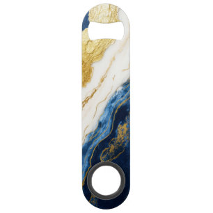 Marbre bleu marine de luxe et feuille d'or