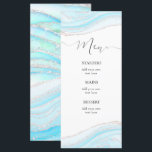 marbre bleu pastel Menu<br><div class="desc">menu personnalisé</div>