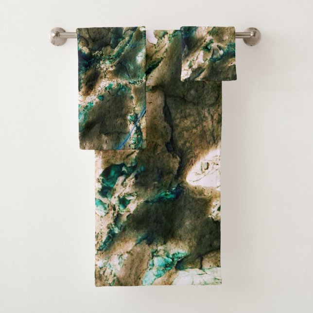 Marbre coloré élégant Tan Brown et Aqua (En situation)