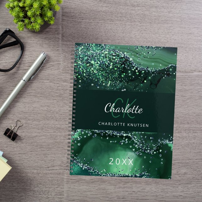 Marbre d'agate verte monogramme 2027 (Créateur téléchargé)