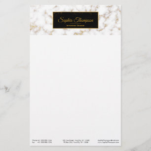 Marbre d'or blanc moderne - Papeterie