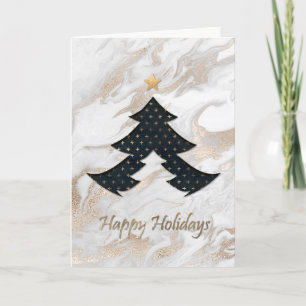 Marbre d'or Carte moderne Arbre de Noël
