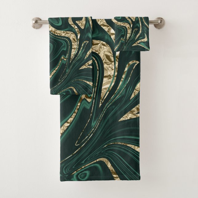 Marbre d'or noir vert émeraude #2 (Faux Foil) (En situation)