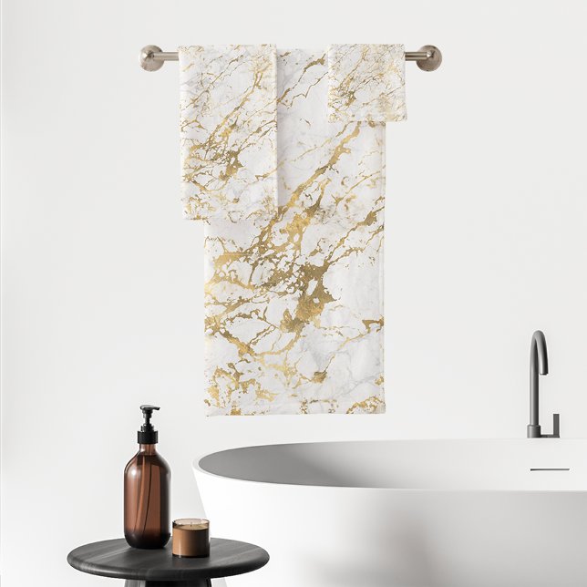 Marbre élégant motif or blanc (Créateur téléchargé)