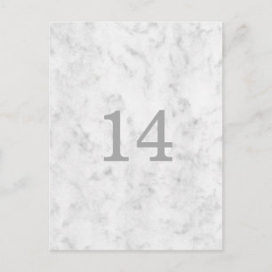 Marbre gris élégant Numéro de table