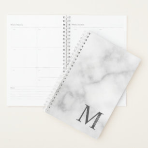 Marbre gris Monogramme personnalisé et nom