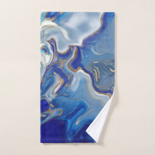 Marbre liquide de l'agate bleu