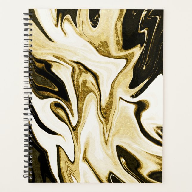 Marbre liquide rétro-numérique élégant Abstrait (Devant)