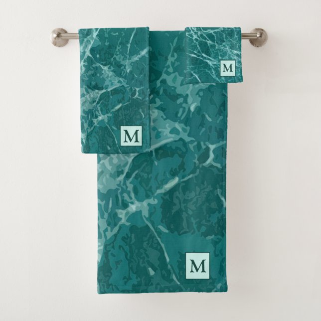 Marbre marin de luxe Monogramme (En situation)