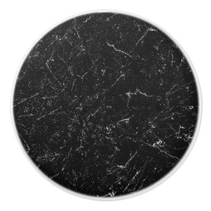 Marbre noir avec poignée de tiroir blanche, poign