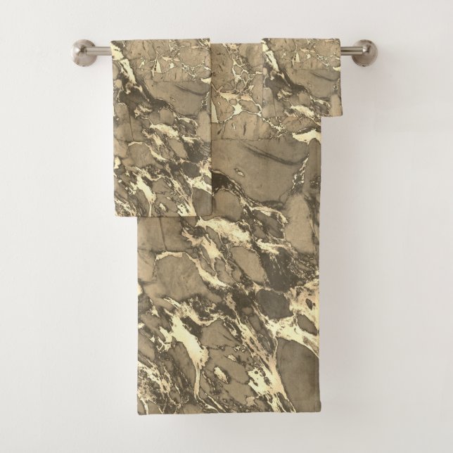 Marbre noir, gris et or (En situation)