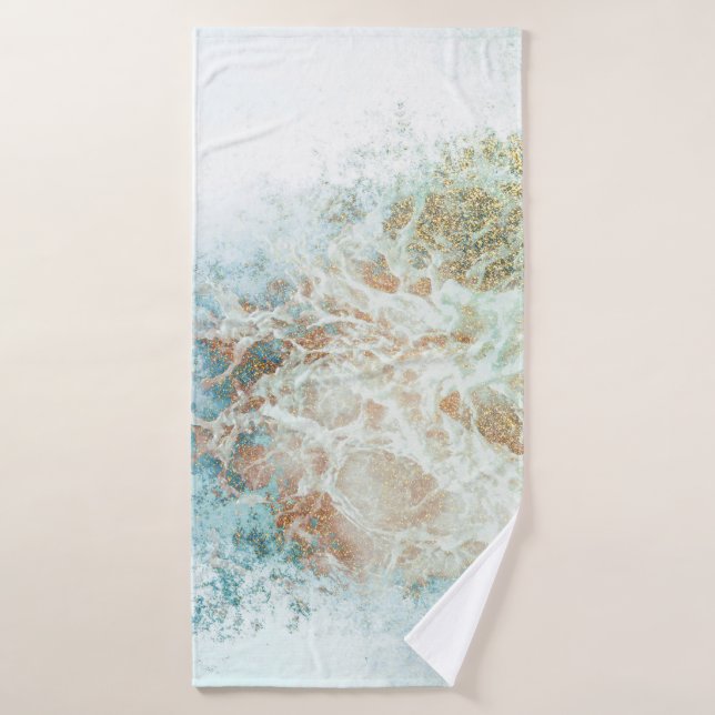 Marbre Parties scintillant de mer (Serviette de bain)