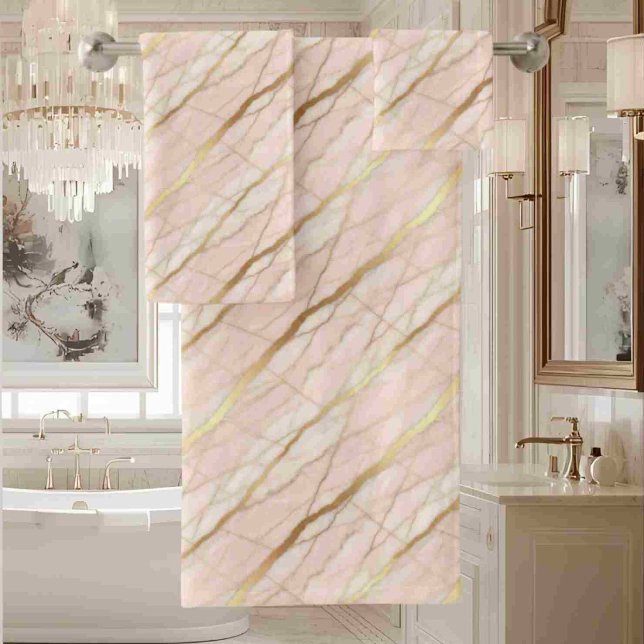 Marbre Rose Clair et Or Luxueux (Créateur téléchargé)